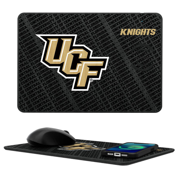 Central Florida Golden Knights Monocolor Tilt 15-Watt Wireless Charger and Mouse Pad