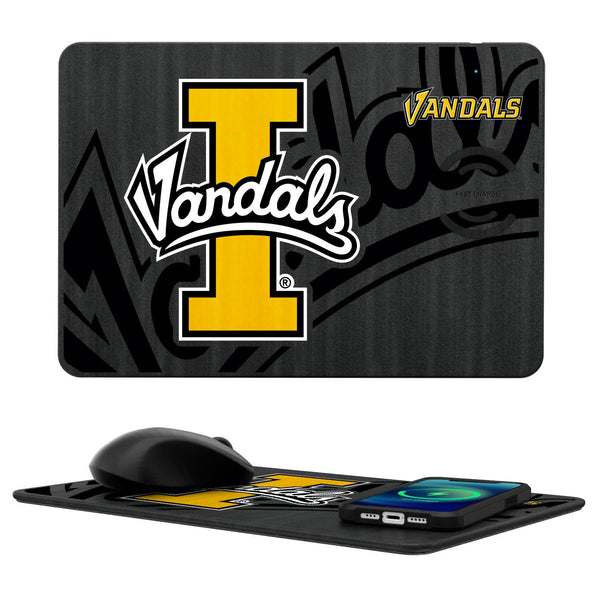 Idaho Vandals Monocolor Tilt 15-Watt Wireless Charger and Mouse Pad