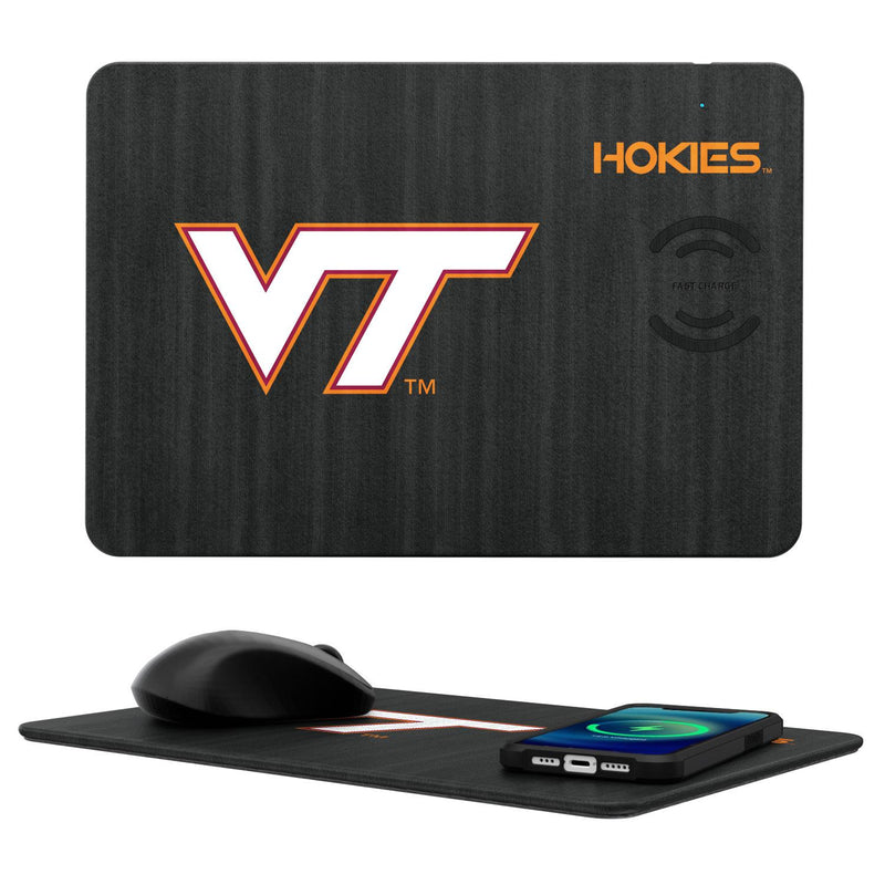Virginia Tech Hokies Monocolor Tilt 15-Watt Wireless Charger and Mouse Pad