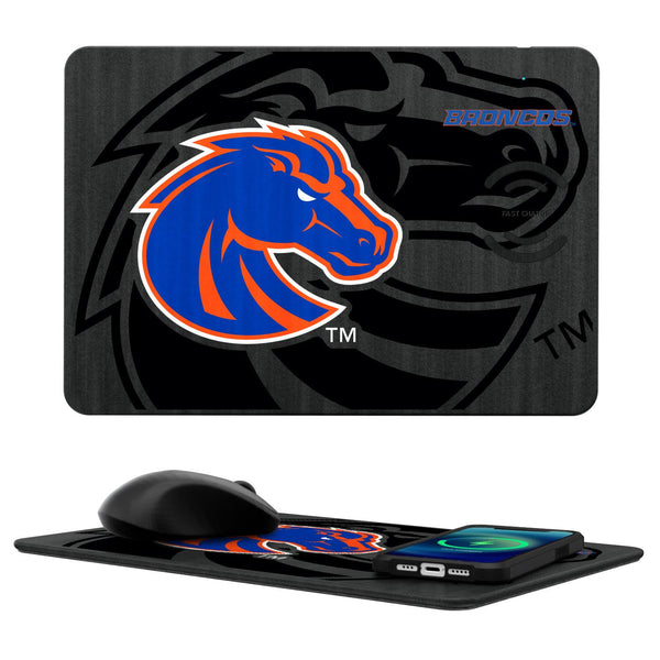 Boise State Broncos Monocolor Tilt 15-Watt Wireless Charger and Mouse Pad