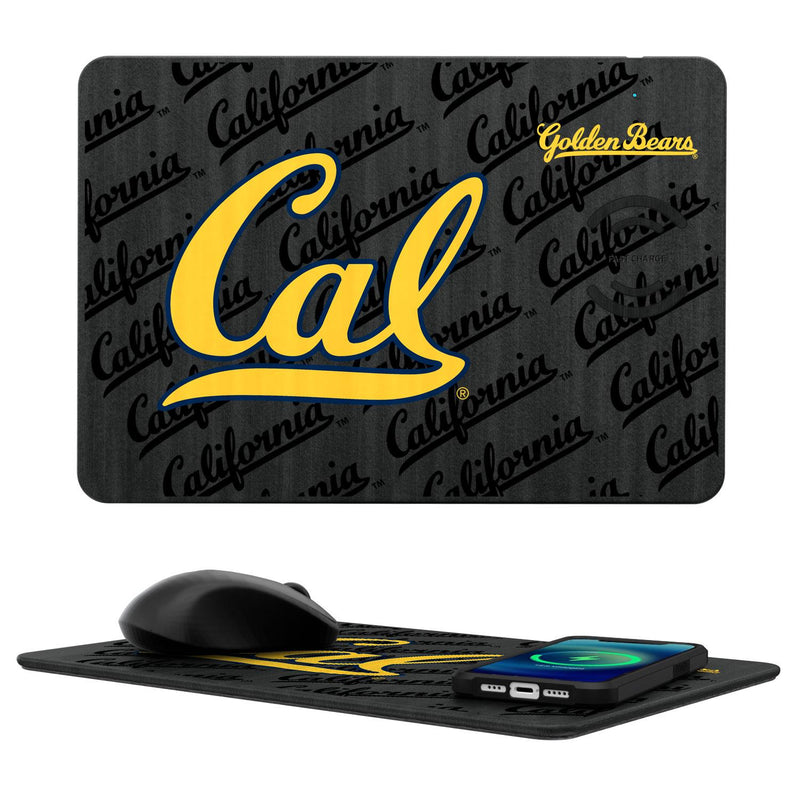 California Golden Bears Monocolor Tilt 15-Watt Wireless Charger and Mouse Pad