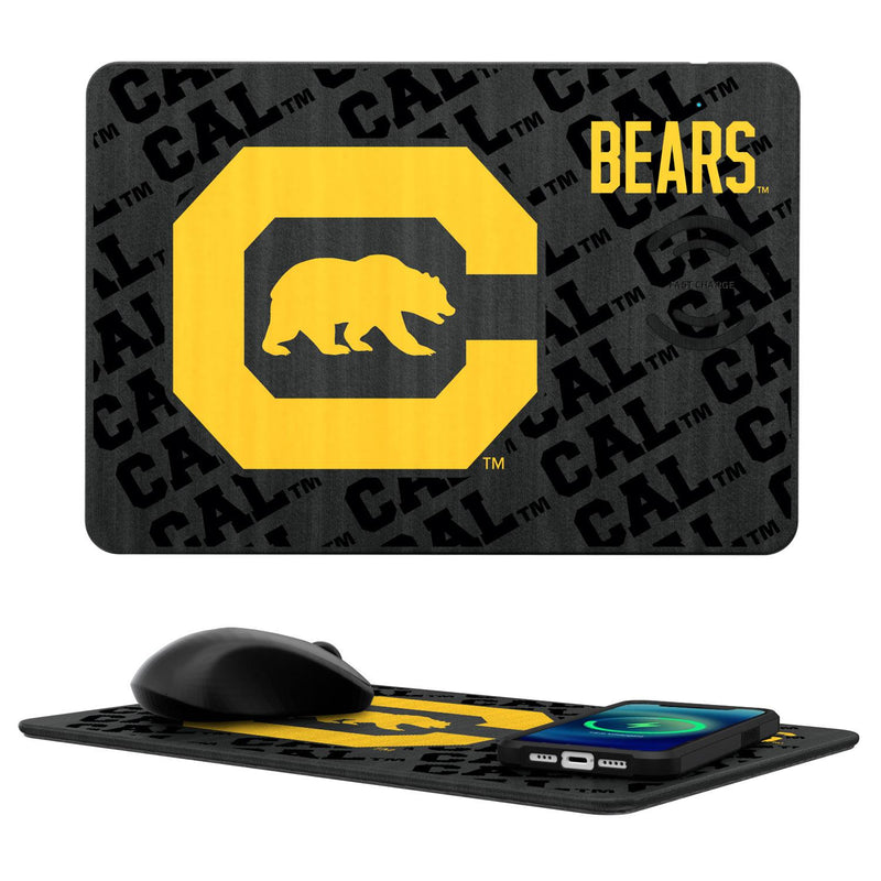 California Golden Bears Monocolor Tilt 15-Watt Wireless Charger and Mouse Pad