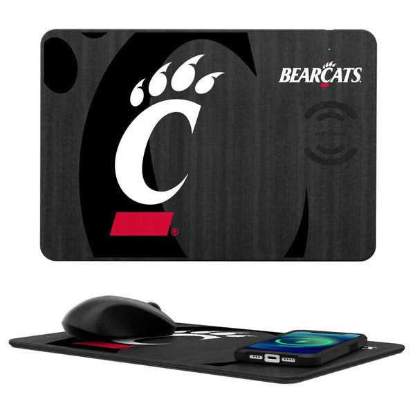 Cincinnati Bearcats Monocolor Tilt 15-Watt Wireless Charger and Mouse Pad