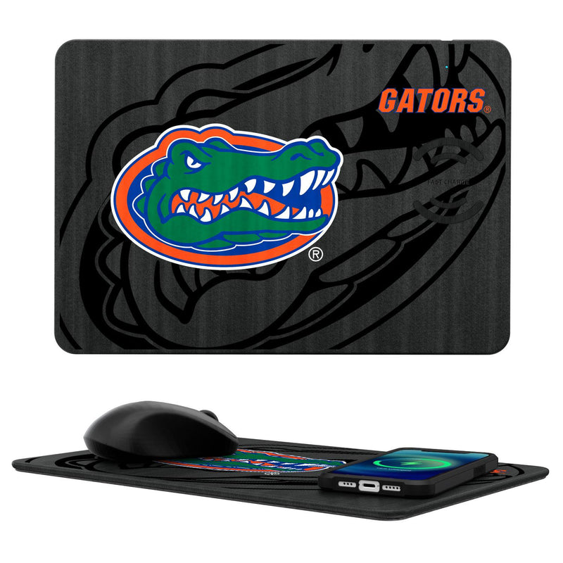 Florida Gators Monocolor Tilt 15-Watt Wireless Charger and Mouse Pad