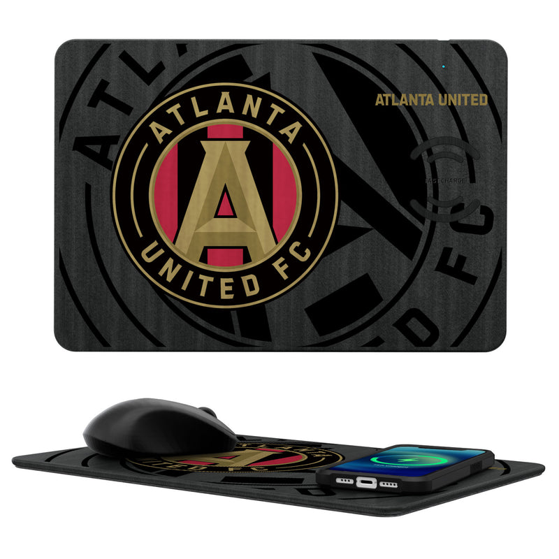 Atlanta United FC Tilt 15-Watt Wireless Charger and Mouse Pad