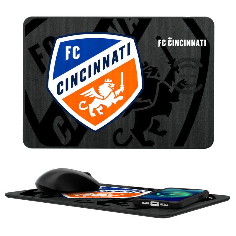 FC Cincinnati  Tilt 15-Watt Wireless Charger and Mouse Pad