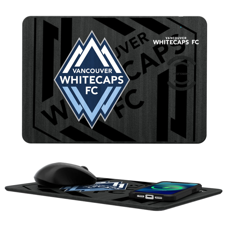 Vancouver Whitecaps   Tilt 15-Watt Wireless Charger and Mouse Pad