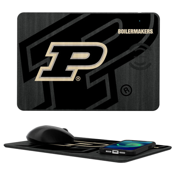 Purdue Boilermakers Monocolor Tilt 15-Watt Wireless Charger and Mouse Pad
