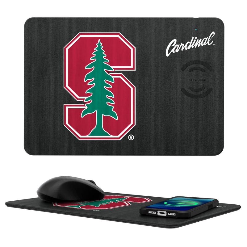 Stanford Cardinal Monocolor Tilt 15-Watt Wireless Charger and Mouse Pad