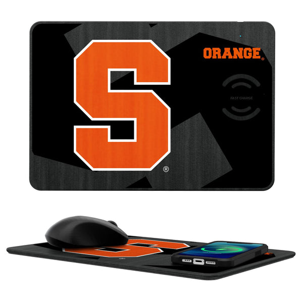 Syracuse Orange Monocolor Tilt 15-Watt Wireless Charger and Mouse Pad
