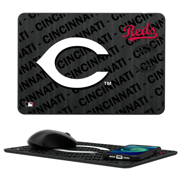 Cincinnati Reds Tilt 15-Watt Wireless Charger and Mouse Pad
