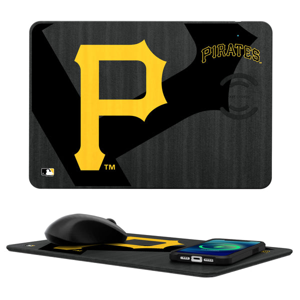 Pittsburgh Pirates Tilt 15-Watt Wireless Charger and Mouse Pad