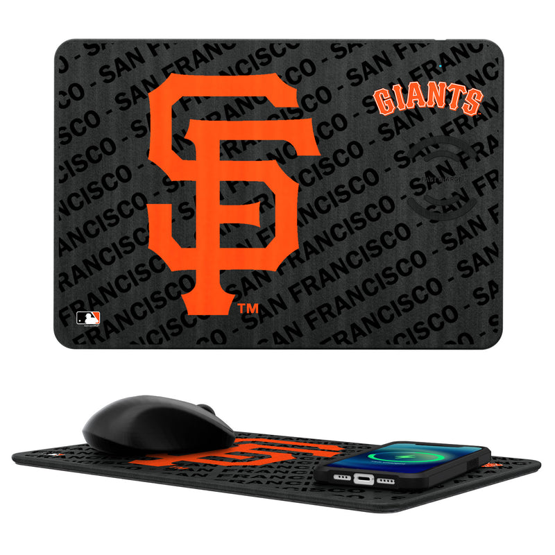 San Francisco Giants Tilt 15-Watt Wireless Charger and Mouse Pad