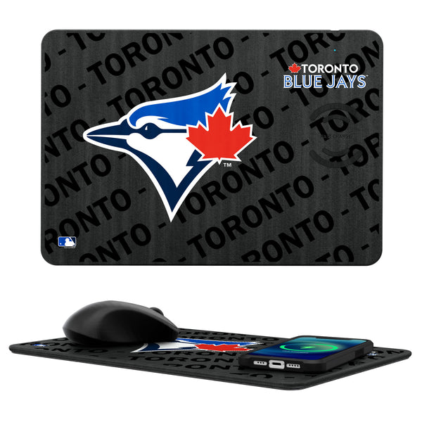 Toronto Blue Jays Tilt 15-Watt Wireless Charger and Mouse Pad