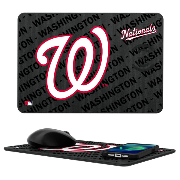 Washington Nationals Tilt 15-Watt Wireless Charger and Mouse Pad