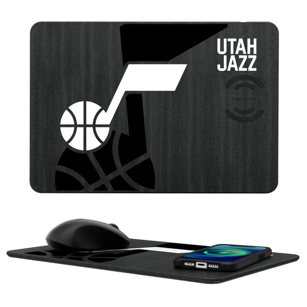 Utah Jazz Tilt 15-Watt Wireless Charger and Mouse Pad