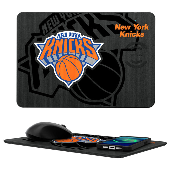 New York Knicks Tilt 15-Watt Wireless Charger and Mouse Pad