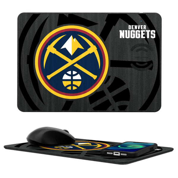 Denver Nuggets Tilt 15-Watt Wireless Charger and Mouse Pad