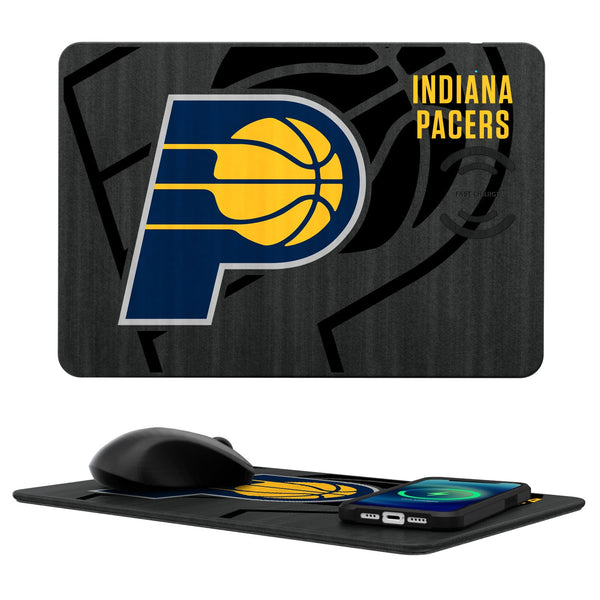 Indiana Pacers Tilt 15-Watt Wireless Charger and Mouse Pad