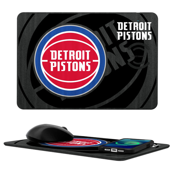 Detroit Pistons Tilt 15-Watt Wireless Charger and Mouse Pad