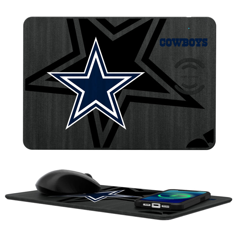Dallas Cowboys Tilt 15-Watt Wireless Charger and Mouse Pad