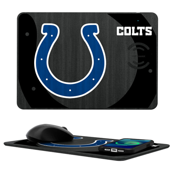 Indianapolis Colts Tilt 15-Watt Wireless Charger and Mouse Pad