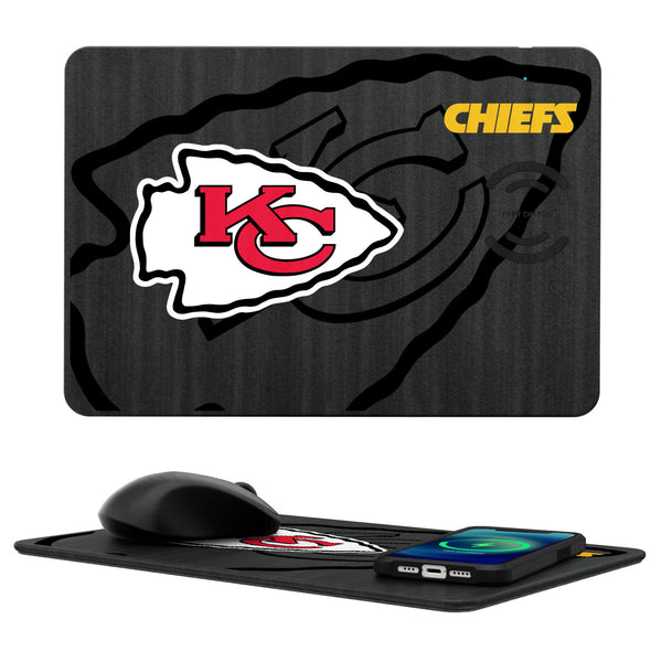 Kansas City Chiefs Tilt 15-Watt Wireless Charger and Mouse Pad