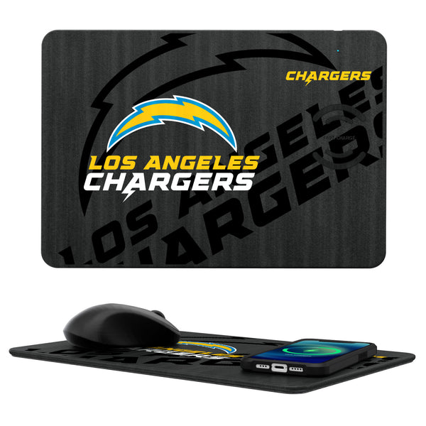 Los Angeles Chargers Tilt 15-Watt Wireless Charger and Mouse Pad