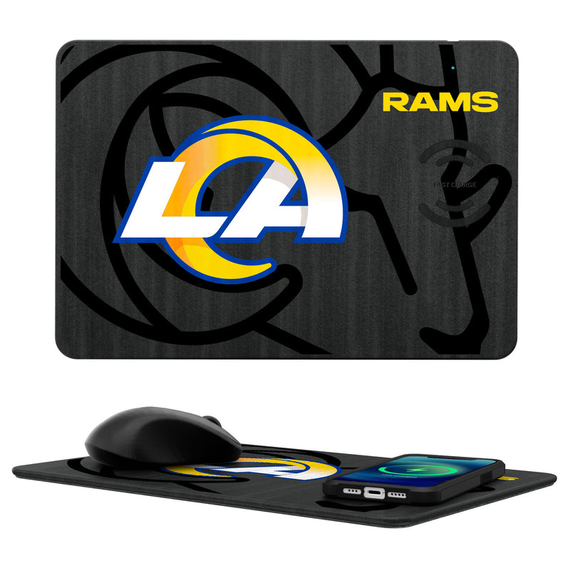 Los Angeles Rams Tilt 15-Watt Wireless Charger and Mouse Pad