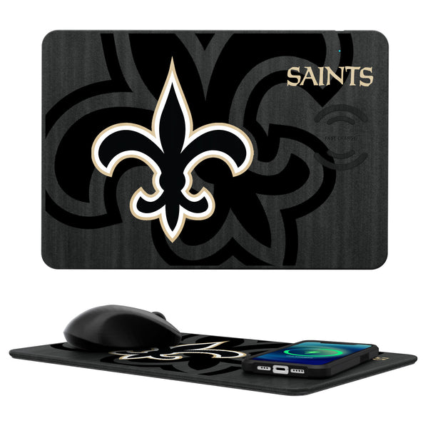 New Orleans Saints Tilt 15-Watt Wireless Charger and Mouse Pad
