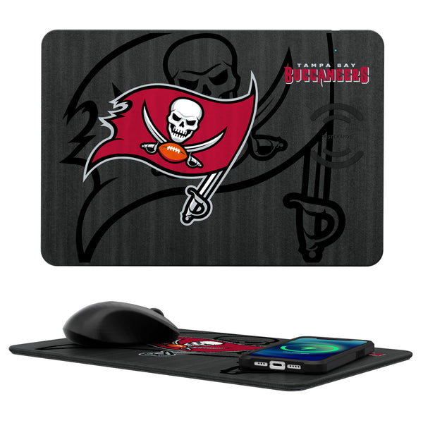 Tampa Bay Buccaneers Tilt 15-Watt Wireless Charger and Mouse Pad