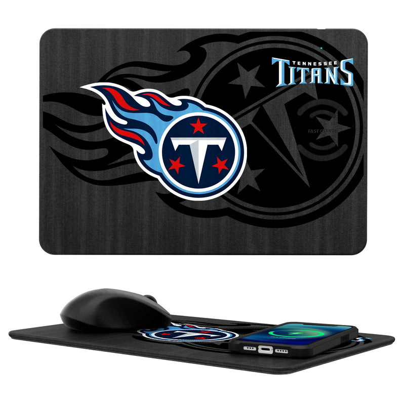 Tennessee Titans Tilt 15-Watt Wireless Charger and Mouse Pad