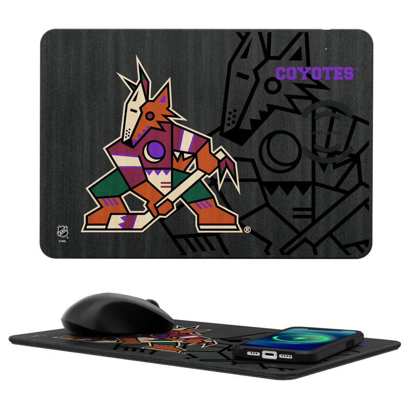 Arizona Coyotes Tilt 15-Watt Wireless Charger and Mouse Pad