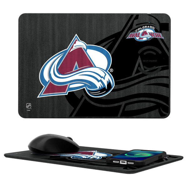 Colorado Avalanche Tilt 15-Watt Wireless Charger and Mouse Pad