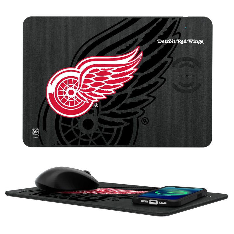 Detroit Red Wings Tilt 15-Watt Wireless Charger and Mouse Pad