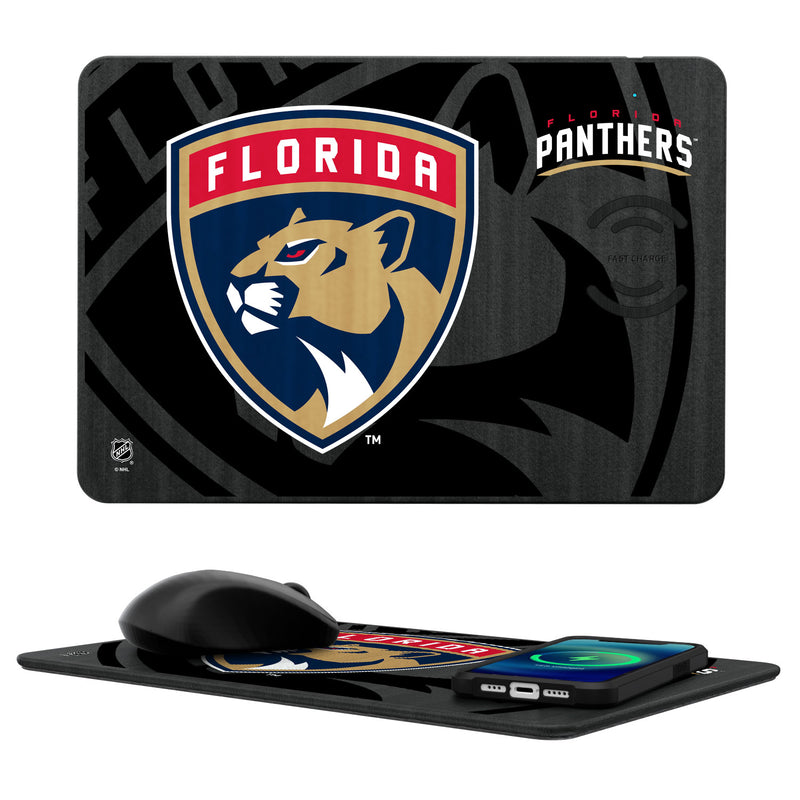 Florida Panthers Tilt 15-Watt Wireless Charger and Mouse Pad