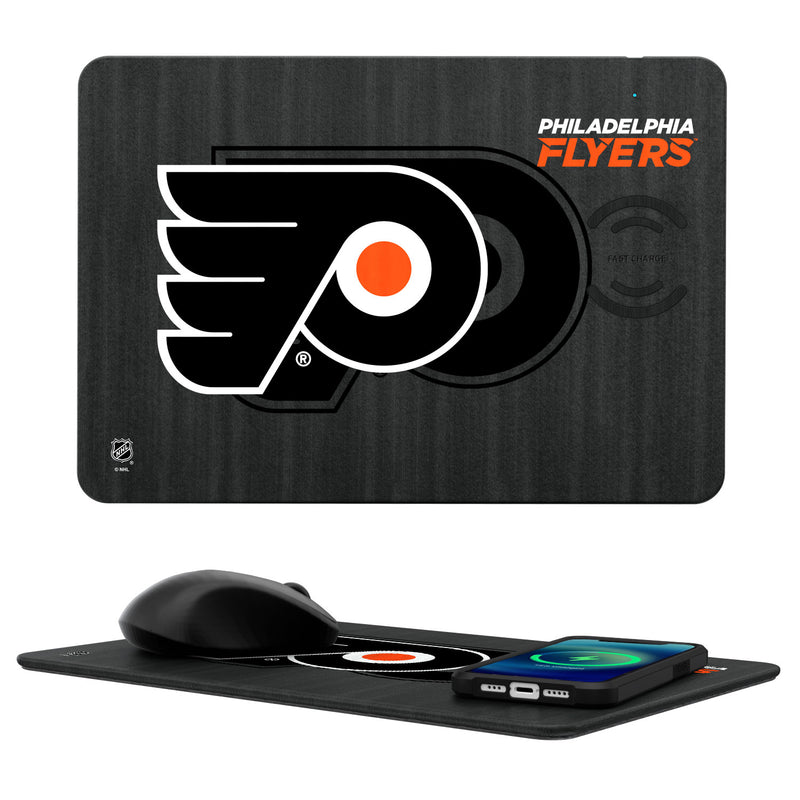 Philadelphia Flyers Tilt 15-Watt Wireless Charger and Mouse Pad