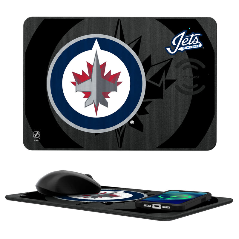 Winnipeg Jets Tilt 15-Watt Wireless Charger and Mouse Pad