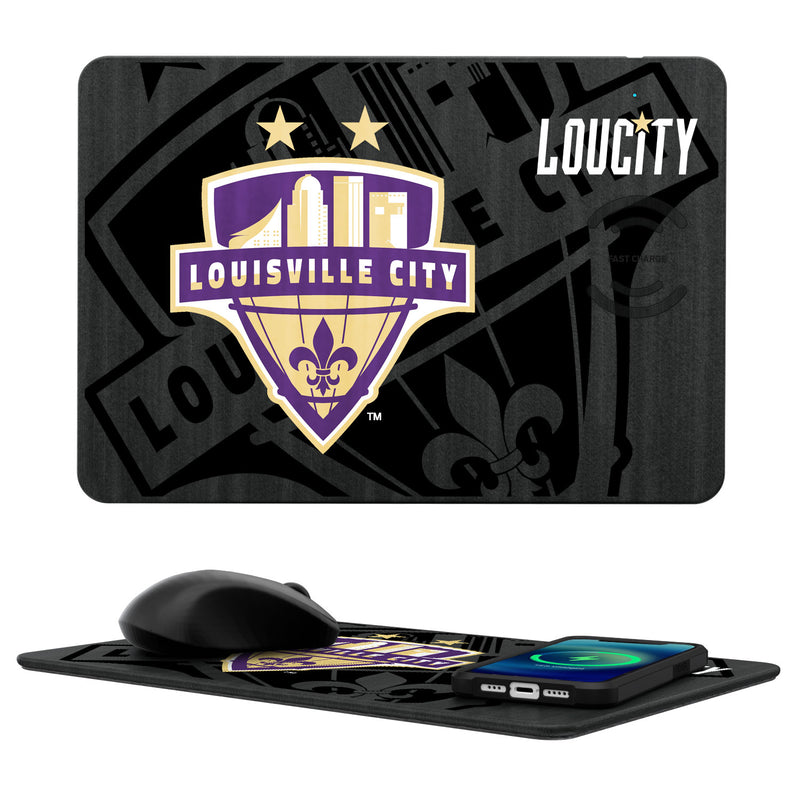 Louisville City FC  Tilt 15-Watt Wireless Charger and Mouse Pad