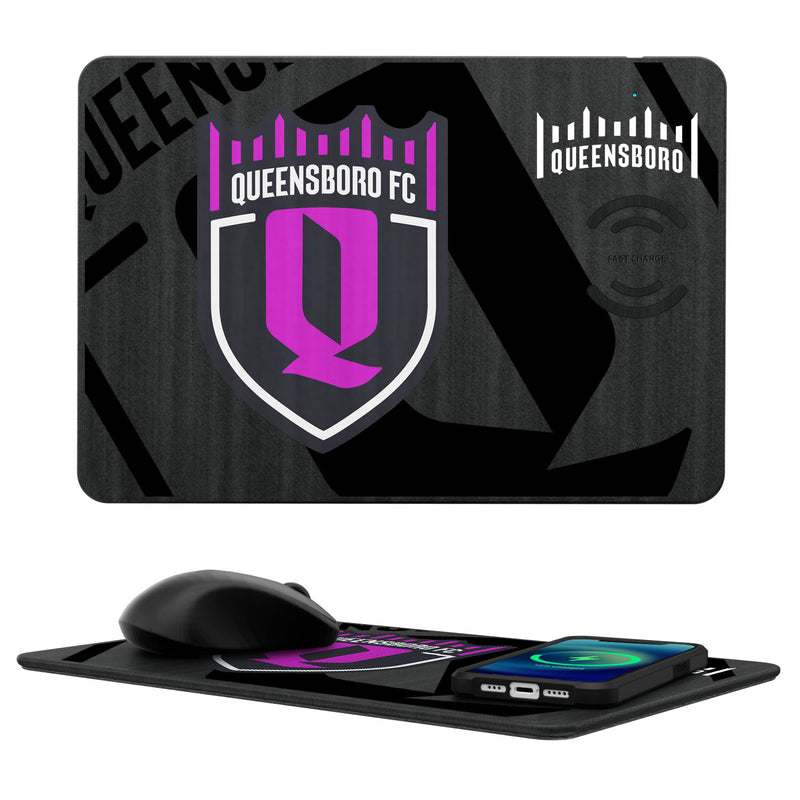 Queensboro FC  Tilt 15-Watt Wireless Charger and Mouse Pad