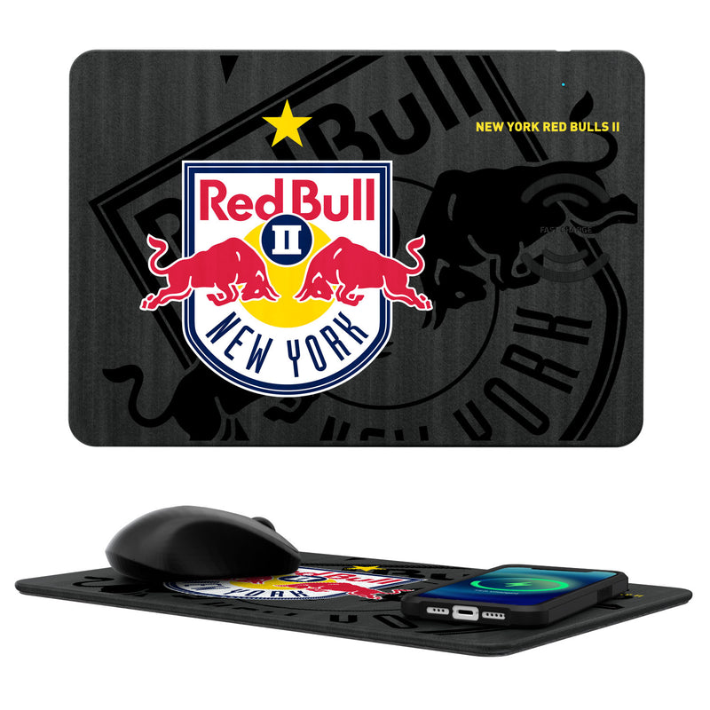 New York Red Bulls II  Tilt 15-Watt Wireless Charger and Mouse Pad