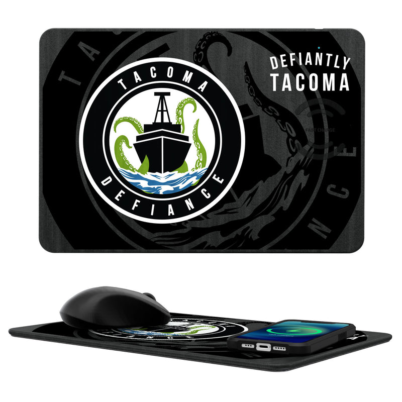 Tacoma Defiance Tilt 15-Watt Wireless Charger and Mouse Pad