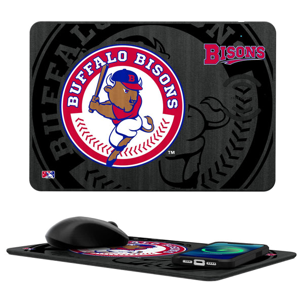 Buffalo Bisons Tilt 15-Watt Wireless Charger and Mouse Pad