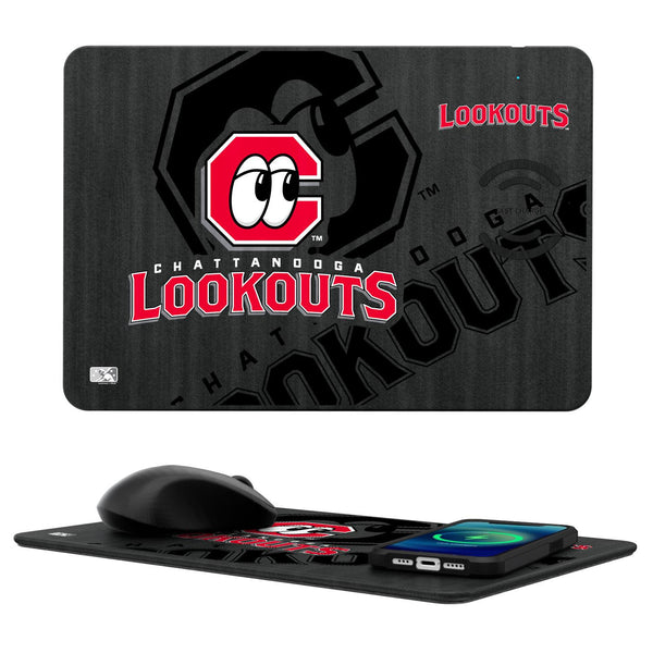 Chattanooga Lookouts Tilt 15-Watt Wireless Charger and Mouse Pad