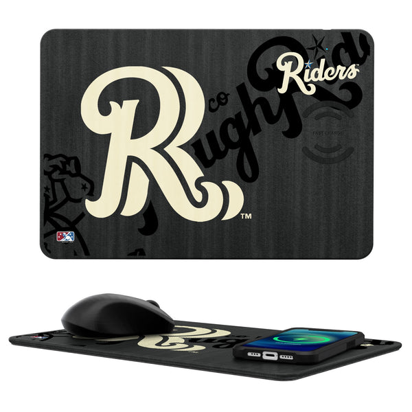 Frisco RoughRiders Tilt 15-Watt Wireless Charger and Mouse Pad