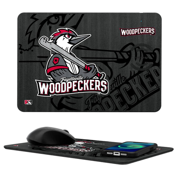 Fayetteville Woodpeckers Tilt 15-Watt Wireless Charger and Mouse Pad