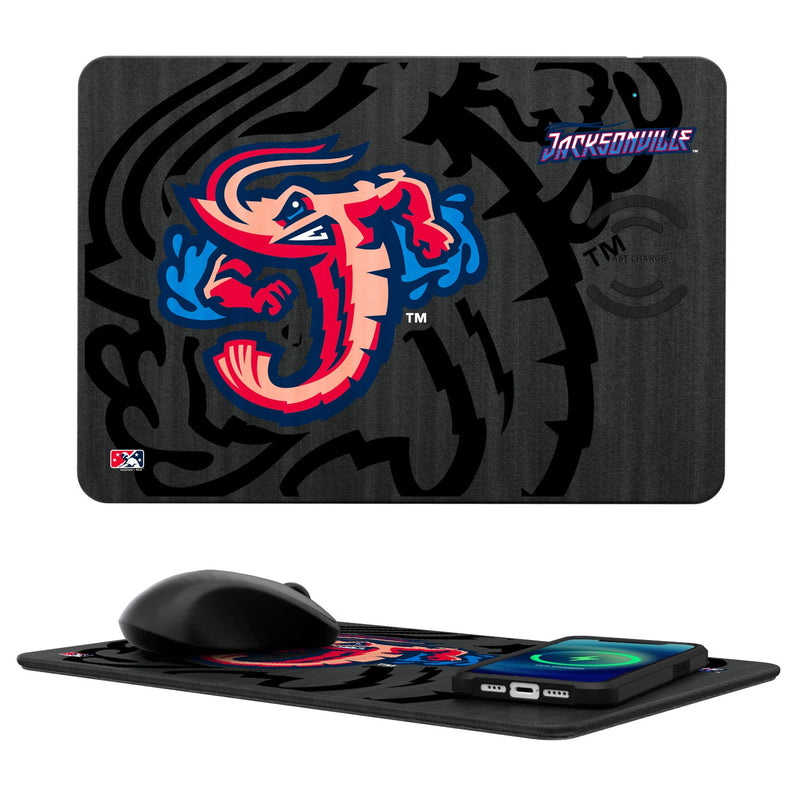 Jacksonville Jumbo Shrimp Tilt 15-Watt Wireless Charger and Mouse Pad