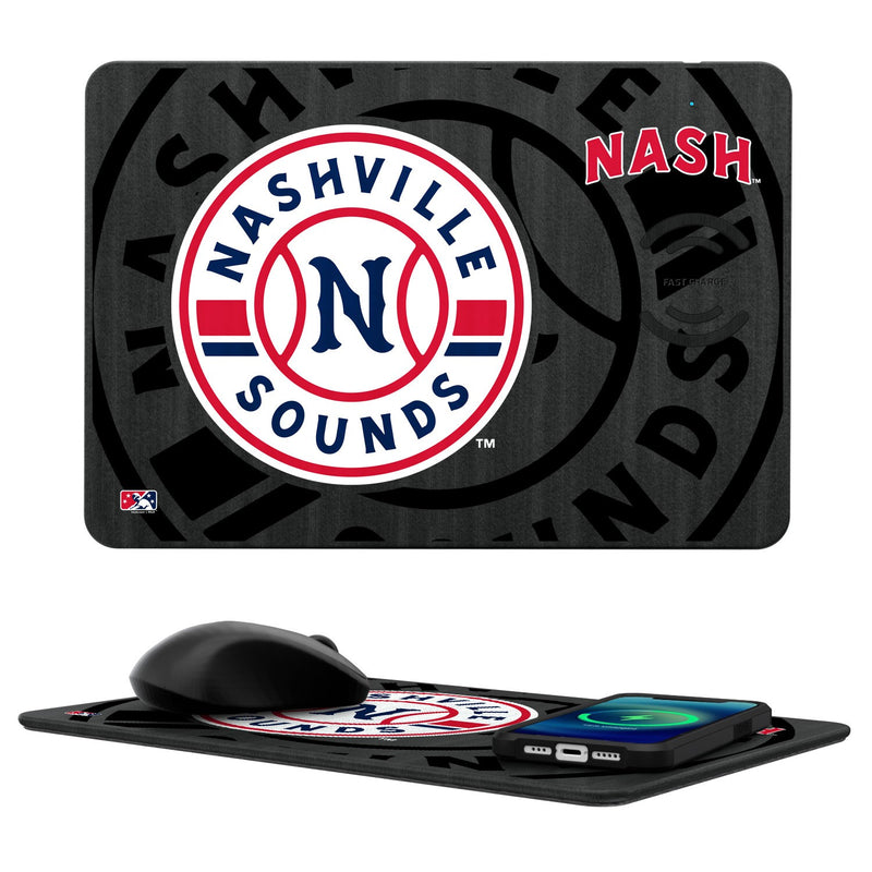 Nashville Sounds Tilt 15-Watt Wireless Charger and Mouse Pad