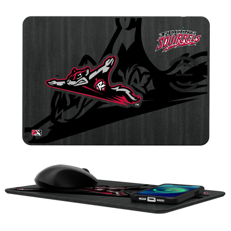 Richmond Flying Squirrels Tilt 15-Watt Wireless Charger and Mouse Pad