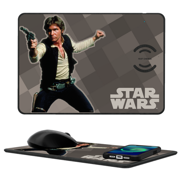 Star Wars Han Solo Color Block 15-Watt Wireless Charger and Mouse Pad